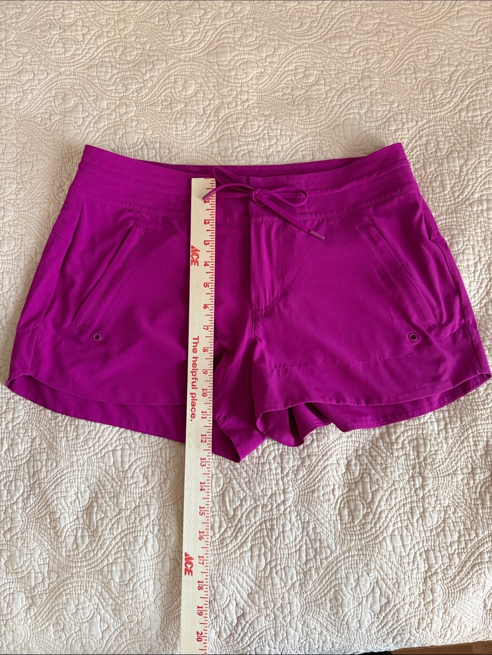 Athleta Fuchsia Drawstring Athletic Shorts - Picture 4 of 6